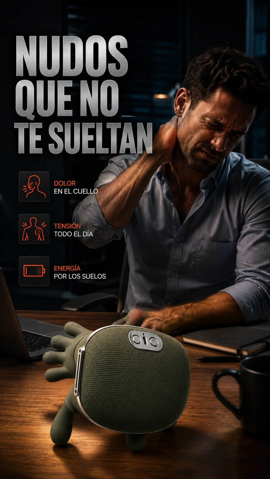 Masajeador Eléctrico Con Dedos Portátil