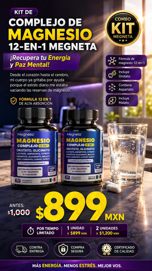 Kit de Complejo de Magnesio 12-en-1 Megneta